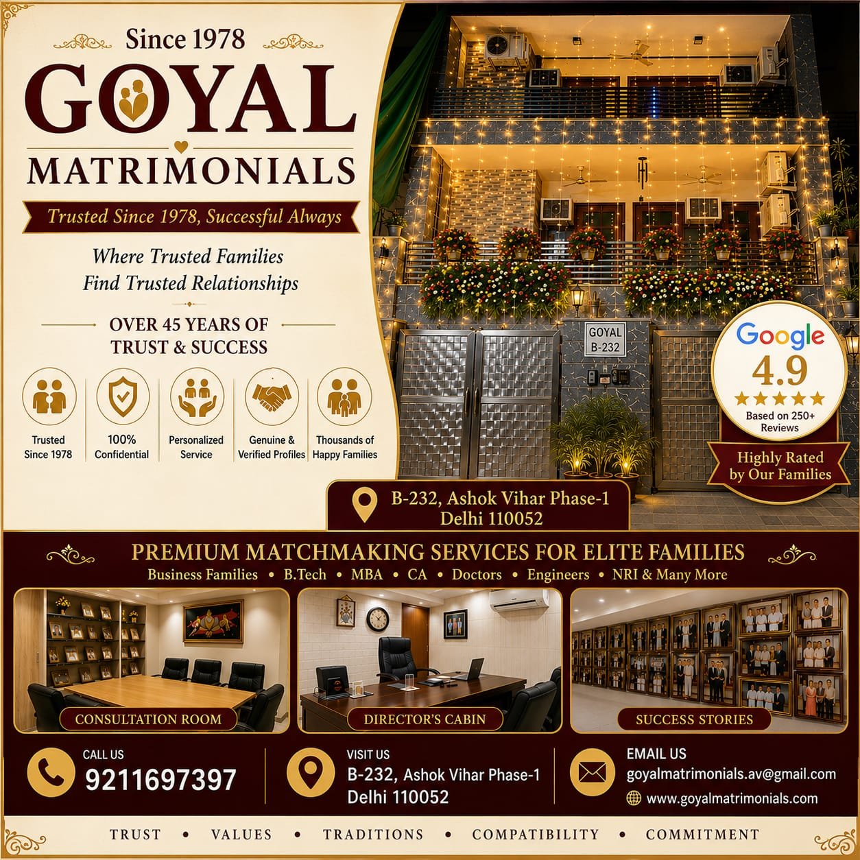 Goyal Matrimonials Office Overview